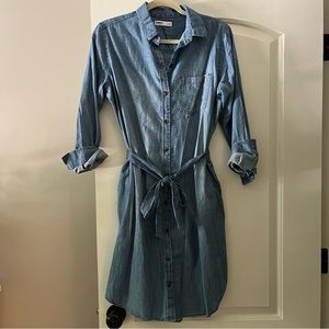 Denim shirt dress
